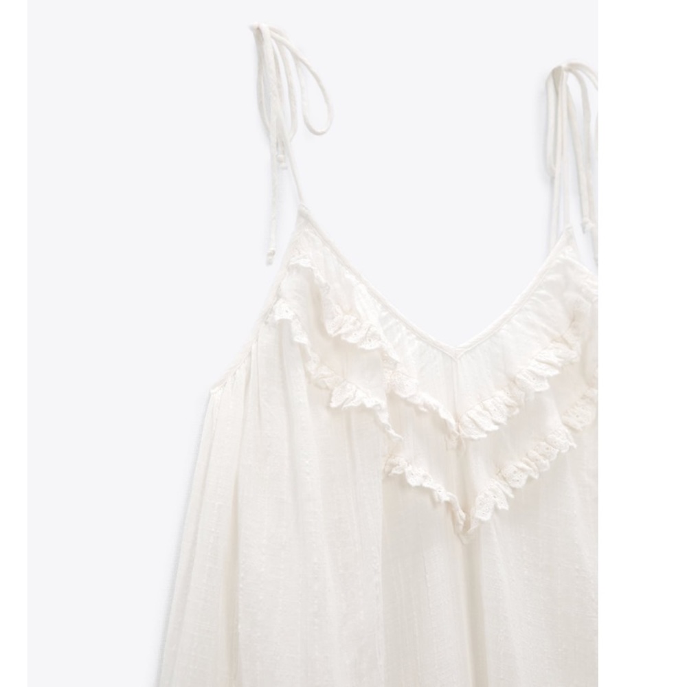 ZARA MIDI DRESS WITH RUFFLES - Picture 4 of 5